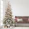 7.5ft. Pre-Lit Flocked Aspen Fir Artificial Tree, Warm White LED Lights